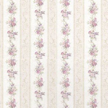 1:12, 1" Scale Dollhouse Miniature Wallpaper Floral Stripe (3 sheets)